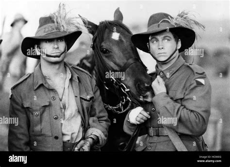 THE LIGHTHORSEMEN, from left: Jon Blake, Peter Phelps, 1987. © Cinecom ...