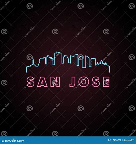 San Jose Skyline Silhouette. Vector Illustration | CartoonDealer.com #224210714