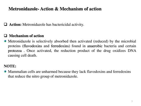 Metronidazole Mechanism Of Action - slideshare