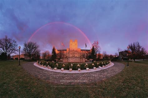 Burruss Hall | Early morning rainbow over Burruss Hall and April 16 Memorial. Virginia Tech ...