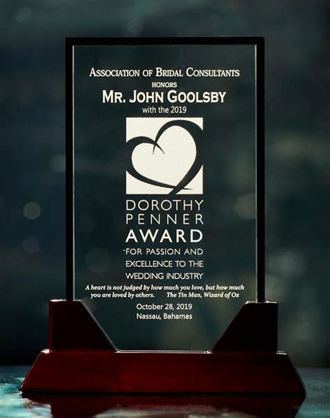 John Goolsby of Godfather Films Receives the "Miss Dorothy Heart Award ...