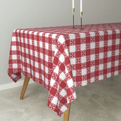 Two Inch Dark Red and White Checkered Italian Bistro Restaurant Tablecloth by mtothefifthpower ...