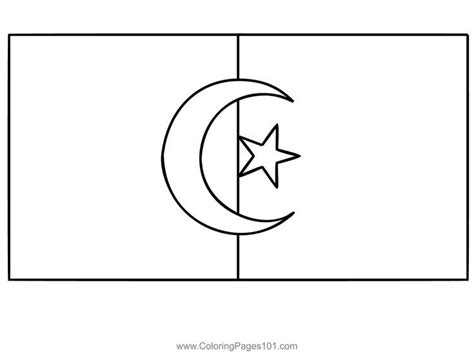 Algerian Flag Coloring Page | Algerian flag, Flag coloring pages ...