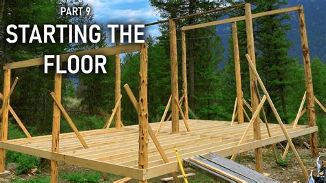 Building A Cabin - Part 9 - Starting The Floor - YouTube