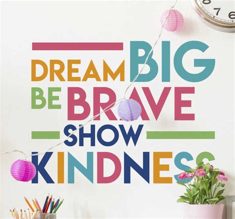 Colorfull dream big quote motivational wall sticker - TenStickers