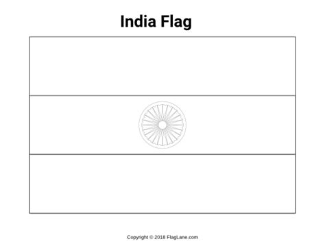 Free India Flag Coloring Page