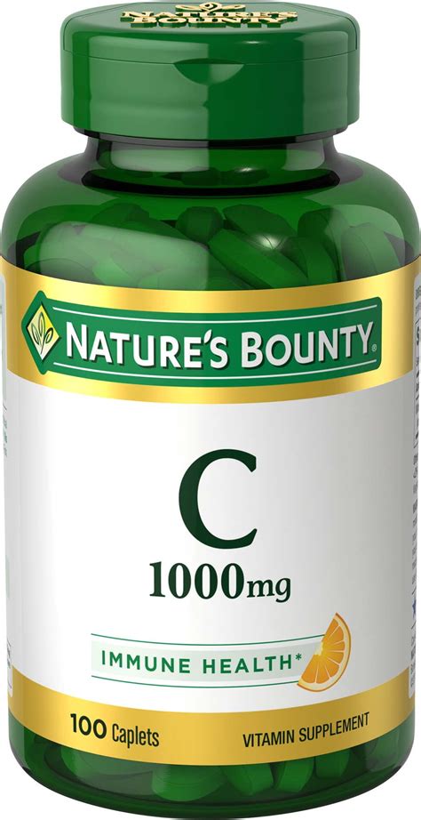 Nature's Bounty® Pure Vitamin C 1000 mg, 100 Caplets - Walmart.com - Walmart.com