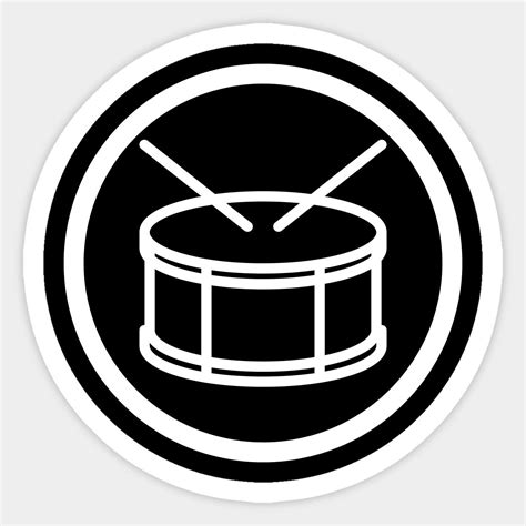 Snare drum drumline band logo white sticker percussionist – Artofit