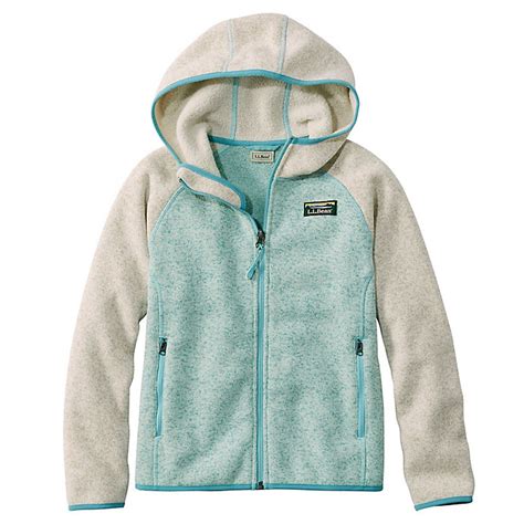 L.L.Bean Little Kids' Color Block Hooded Fleece Sweater - Moosejaw