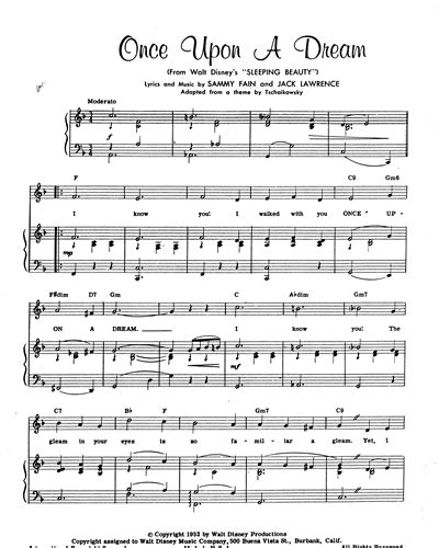 Once Upon A Dream (from 'Sleeping Beauty') Sheet Music by Pyotr Ilyich ...