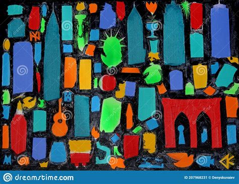 Abstract Art Painting of New York City Stock Illustration - Illustration of cityscape, city ...