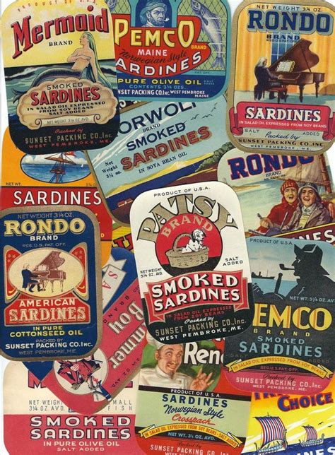 PICK your FAVORITE Vintage SARDINE Tin Can Labels Food Label | Etsy in 2021 | Labels, Sardines ...