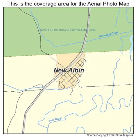 Aerial Photography Map of New Albin, IA Iowa