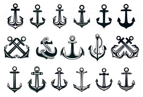 Simple Anchor Tattoo Template