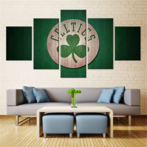 Boston Celtics Basketball 1 – Sport 5 Panel Canvas Art Wall Decor ...