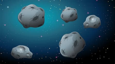 Free Vector | Asteroid in space scene or background