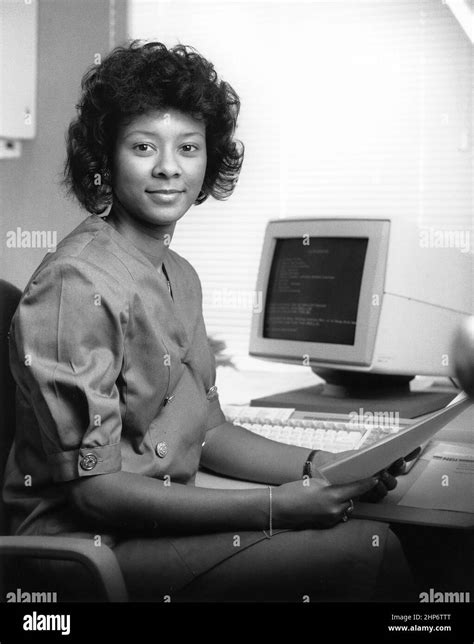 1990s computer desk Black and White Stock Photos & Images - Alamy