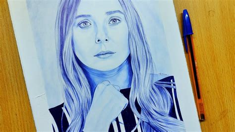 elizabeth olsen drawing | scarlet witch drawing | actress drawing | realistic drawing ...