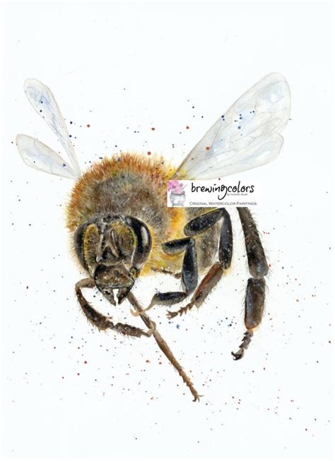 BEE ART PRINT Watercolor Bee Print, Bee Art, Watercolor Bee Art ...