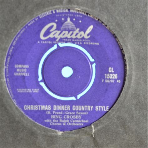 Bing Crosby Christmas Dinner Country Style / Do You Hear What I Hear? 7 Inch | Buy from Vinylnet