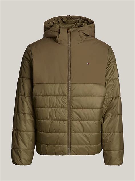 Water Repellent Thermal Hooded Jacket | Khaki | Tommy Hilfiger