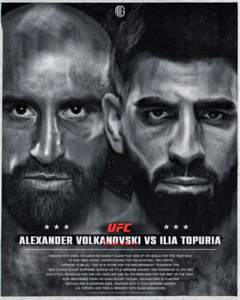 Alexander Volkanovski vs Ilia Topuria UFC on Behance