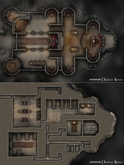 Free Multi-Level Battlemap – Vampire’s Tavern • Seafoot Games