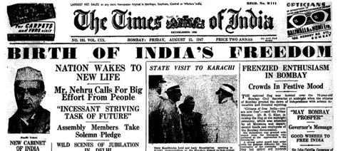 How Indian newspapers reported Independence and Partition in 1947