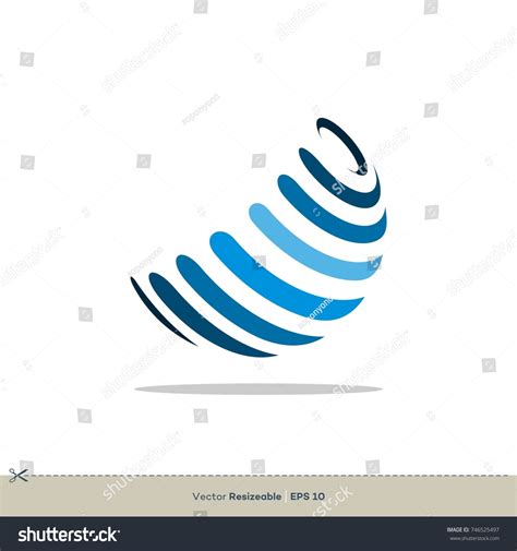 Blue Globe Vector Logo Template Illustration Stock Vector (Royalty Free) 746525497 | Shutterstock