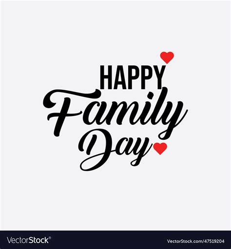 Happy family day logo Royalty Free Vector Image