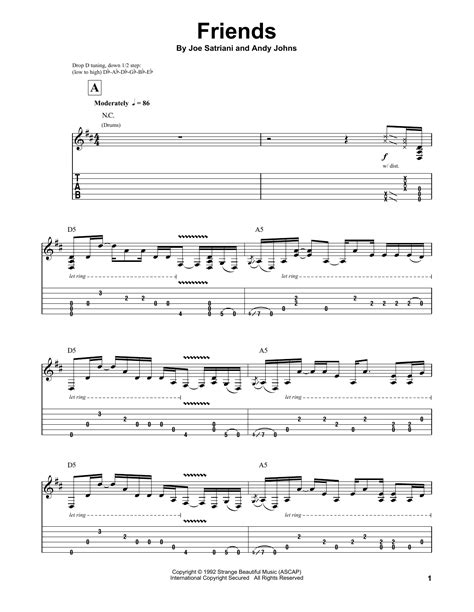 Friends by Joe Satriani - Guitar Tab Play-Along - Guitar Instructor