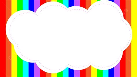 Colorful Rainbow Clouds Border Background, Rainbow Element, Rainbow ...