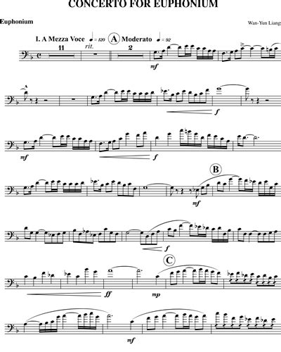 Euphonium Concerto Sheet Music by Wan-Yun Liang | nkoda | Free 7 days trial