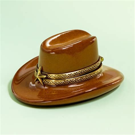 Limoges Brown Cowboy Hat Box The Cottage Shop