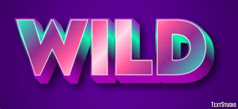 Wild Text Effect and Logo Design Word