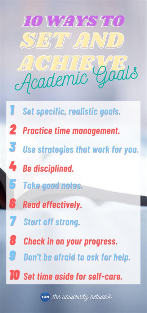 How to Set and Achieve Academic Goals | TUN