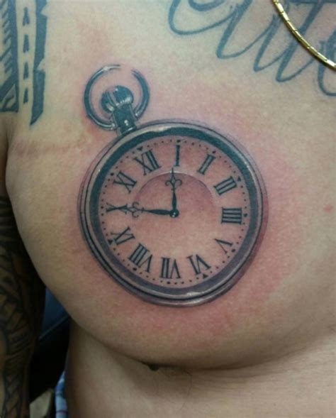 34 Superb Pocket Watch Tattoo Designs - TattooBlend