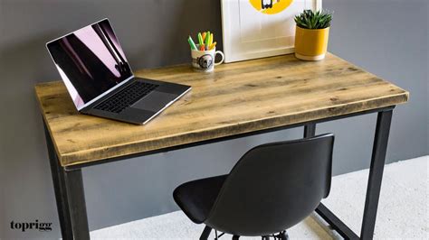 Industrial Solid Wood & Metal Desk - LOOP