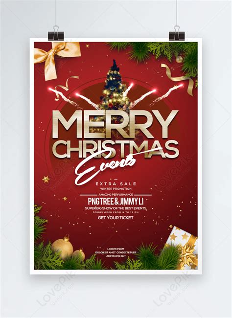 Modern stylish golden effect christmas theme holiday poster template ...