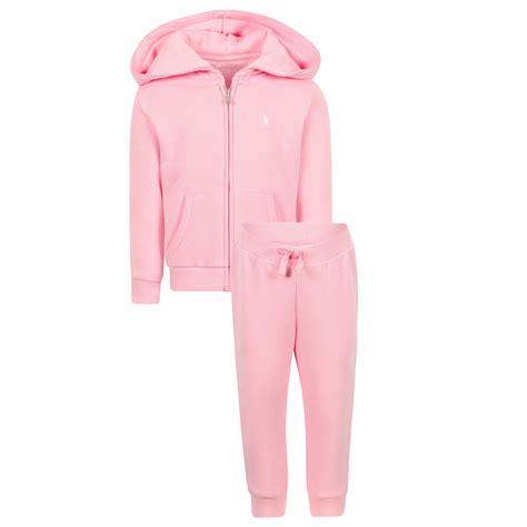 Polo Ralph Lauren Logo Tracksuit in Pink | BAMBINIFASHION.COM