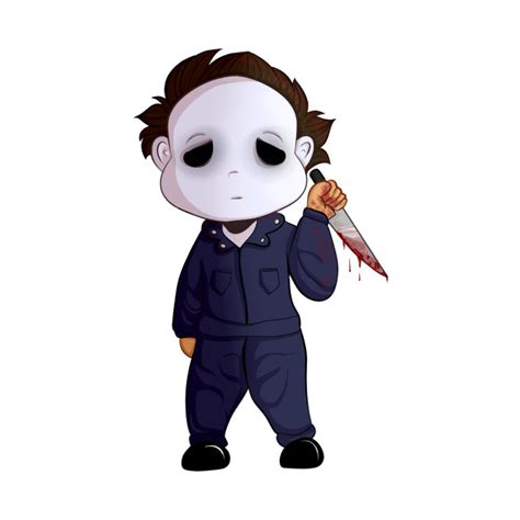 Chibi Michael Myers - Michael Myers - Baseball T-Shirt | TeePublic