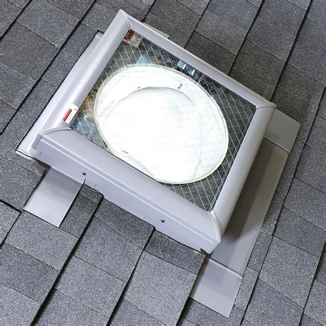 Velux 14 in. Tubular Skylight w/Solar Night Life & Wild Fire Glass ...