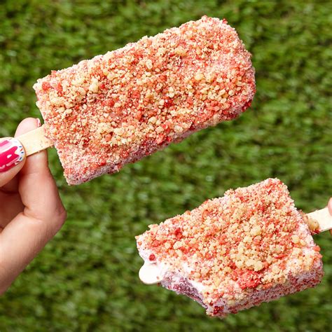 Strawberry Shortcake Ice Cream Bars Recipe | Epicurious