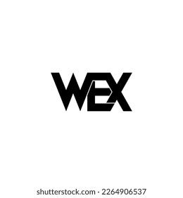 Wex Typography Letter Monogram Logo Design Stock Vector (Royalty Free ...