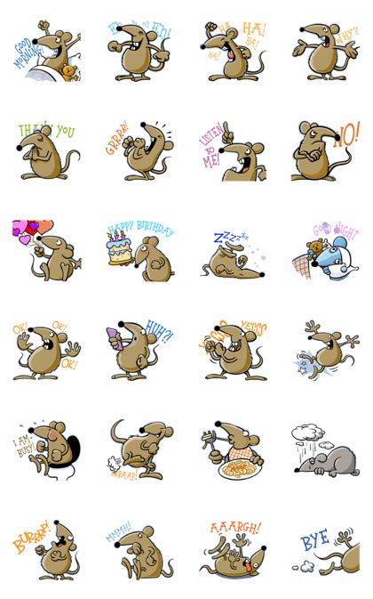 LINE Creators' Stickers - Gus The Mouse