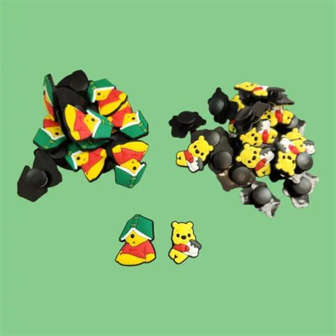 NEW SET OF 2 Crocs Jibbitz Charms Disney's Winnie the Pooh Book Hunny Yellow Red $5.00 - PicClick