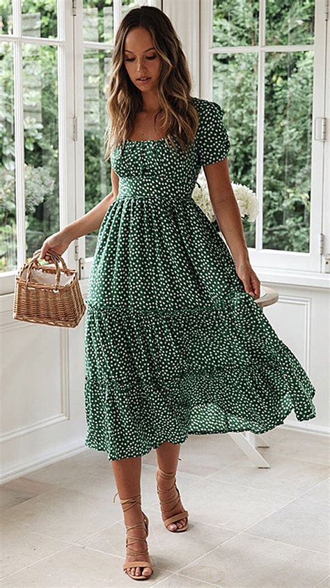 Cute Floral Print Midi Dress | Floral dresses long, Casual dresses, Casual summer dresses