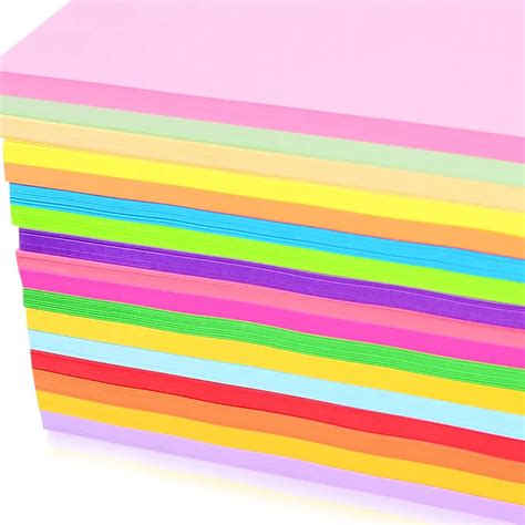 100 sheets Colored A4 copy paper 80g multicolour uncoated paper 12 ...