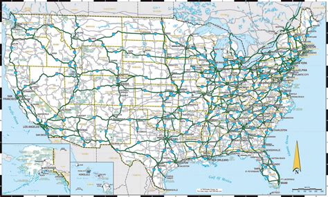 Us Map With Cities And Highways - Winna Kamillah