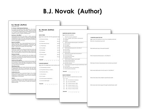 B.J. Novak (Author) | Made By Teachers